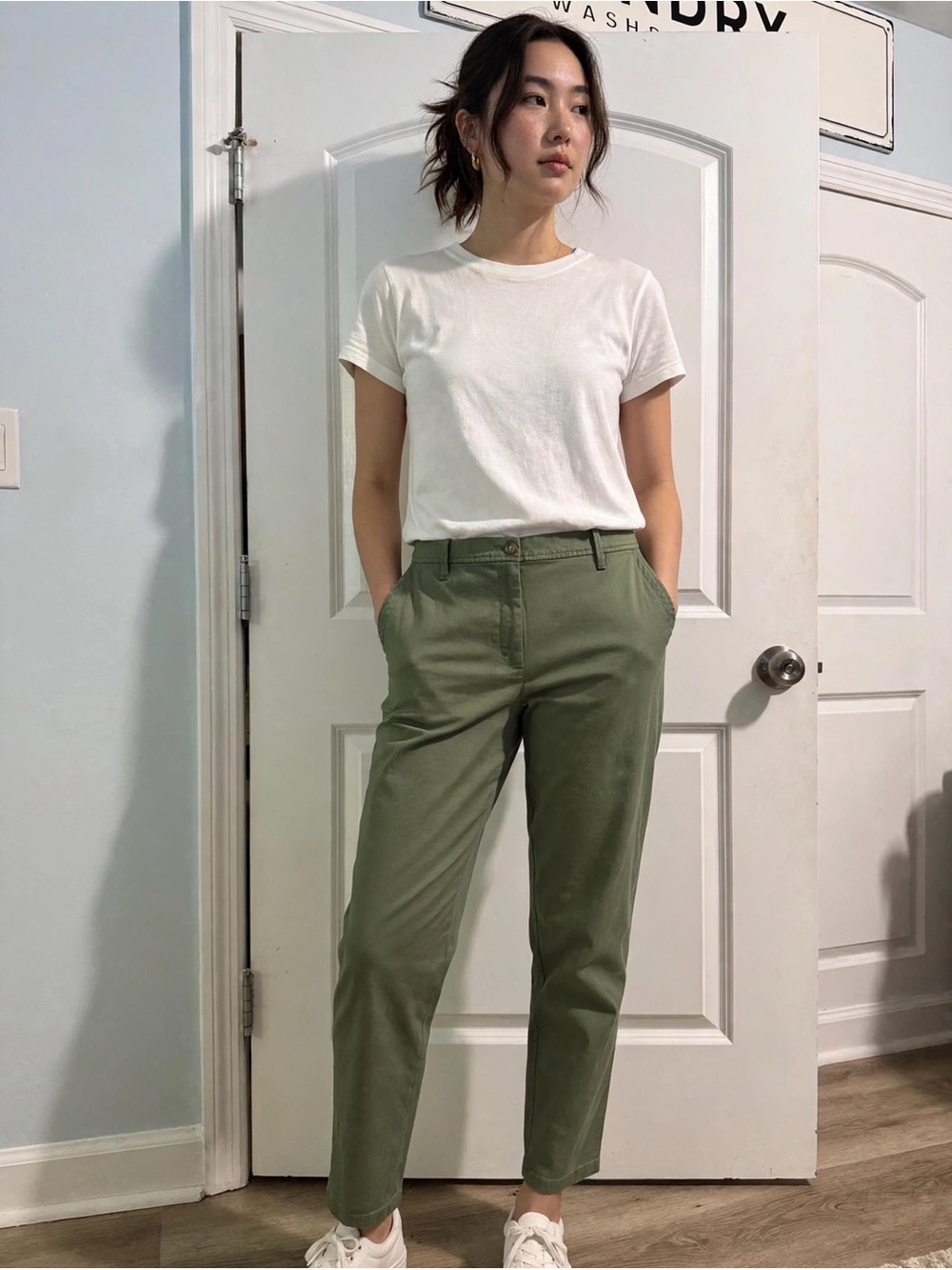Talbots Olive Green Men's Chino Pants - Straight Fit